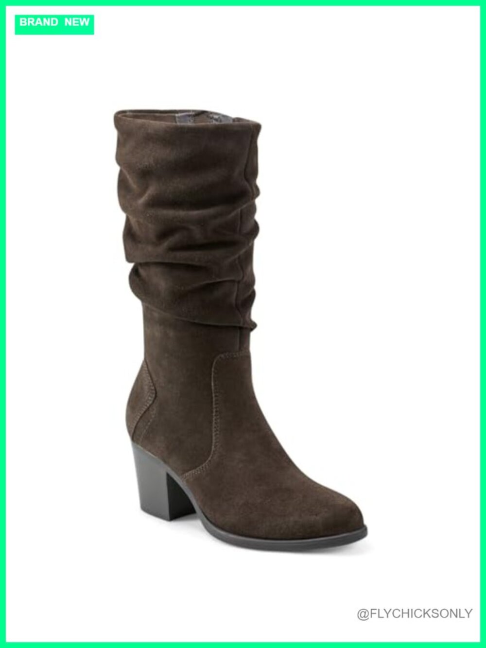 Suede Mid-Calf Boot with Cushioned Insole & Arch Support